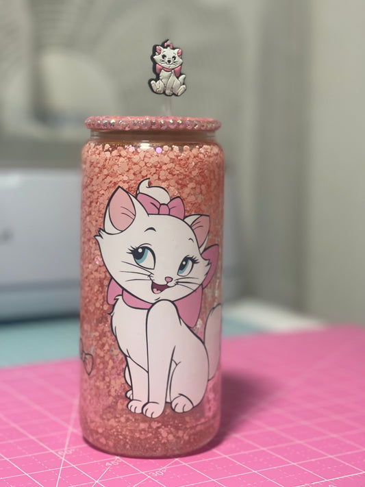 Marie Aristocats Snowglobe Tumbler