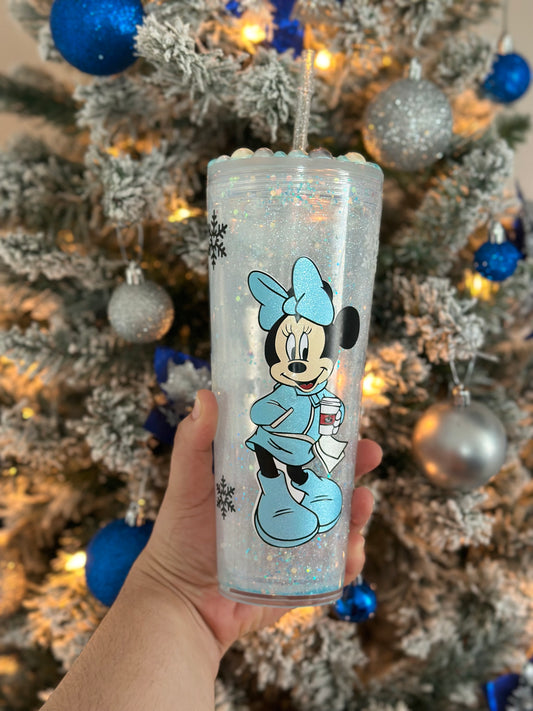 Minnie Mouse Snowglobe Tumbler